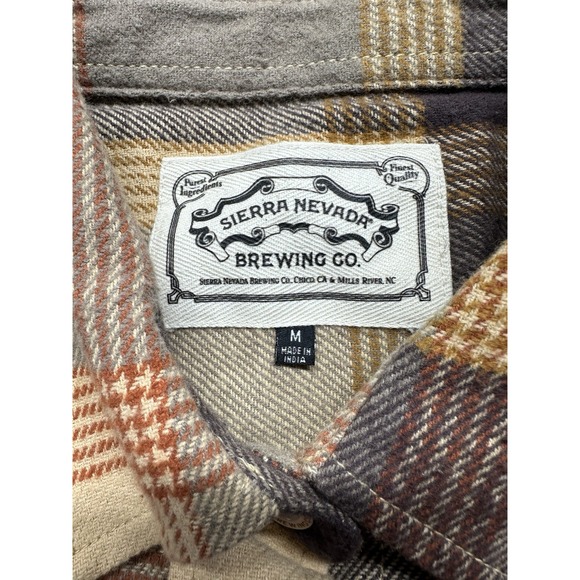 Sierra Nevada Brown Plaid Collared‎ Button Down Flannel New Shirt Women's Size M - Picture 16 of 16